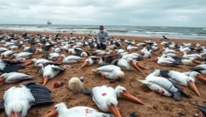 australiens massiver wildvogel-Sterbefall